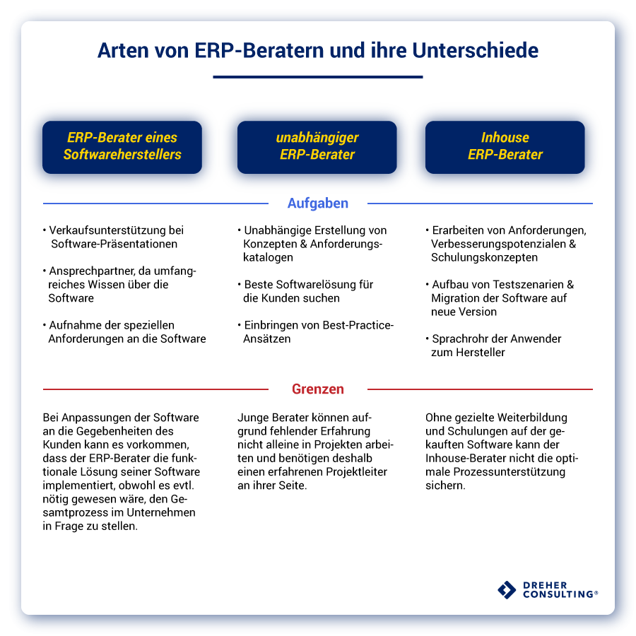Arten von ERP-Beratern