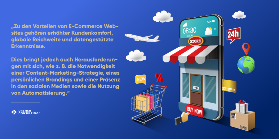 Vorteile und Herausforderungen von E-Commerce Websites
