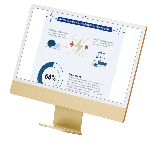 Infografik zu Herausforderungen in der Medizintechnik