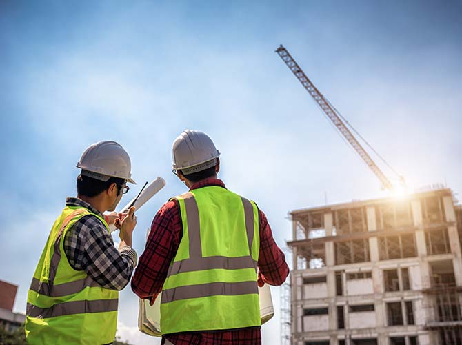 people working in construction